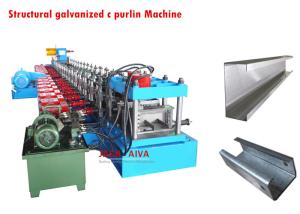 China C Steel Purlin Roll Forming Machine, structural galvanized c channel steel c purlin factory