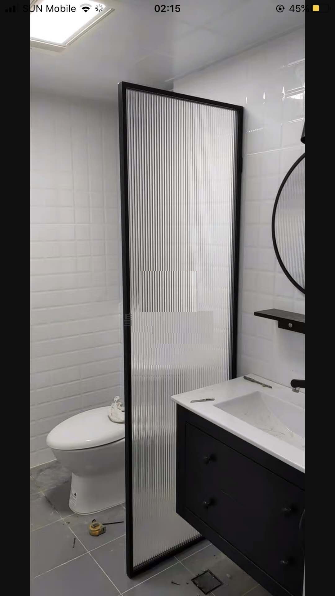 8-10mm Rainbow Figured Tempered Glass Shower Screen Bathroom Partitions Cubicles Divisions