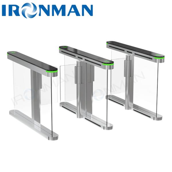 China Stainless Steel RFID Access Control ESD Turnstile Drop Arm Barrier Gate For Library factory