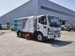 Single Cabin 120hp Road Sweeper Truck With High Pressure Washing For Oil Stain