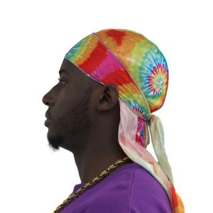 China Satin Men Stretchy Cap Hip Hop Design Durag factory