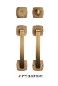 China Decorative American Door Handles With Locks 63.5mm 200mm factory