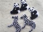 Cute Animal Figure Colorful Silk Embroidered Patches Melt - Adhesive On Backing