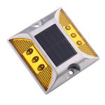 Yellow Square 1.2V 600MAH Cat Eye Solar Light , Solar Raised Pavement Marker