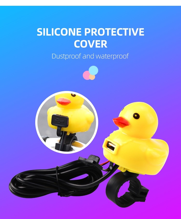 Yellow Duck 2.5A Motorcycle Usb Phone Charger , OEM Motorcycle 12v Usb Socket