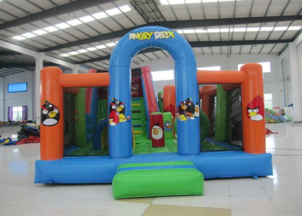 China Cheap price inflatable crazy bird combo house commercial inflatable crazy bird jumping castle with slide on sale factory