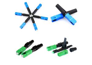 China SC UPC SC APC 60mm Fiber Optic Connector , 0.3dB FTTH Fast Connector factory