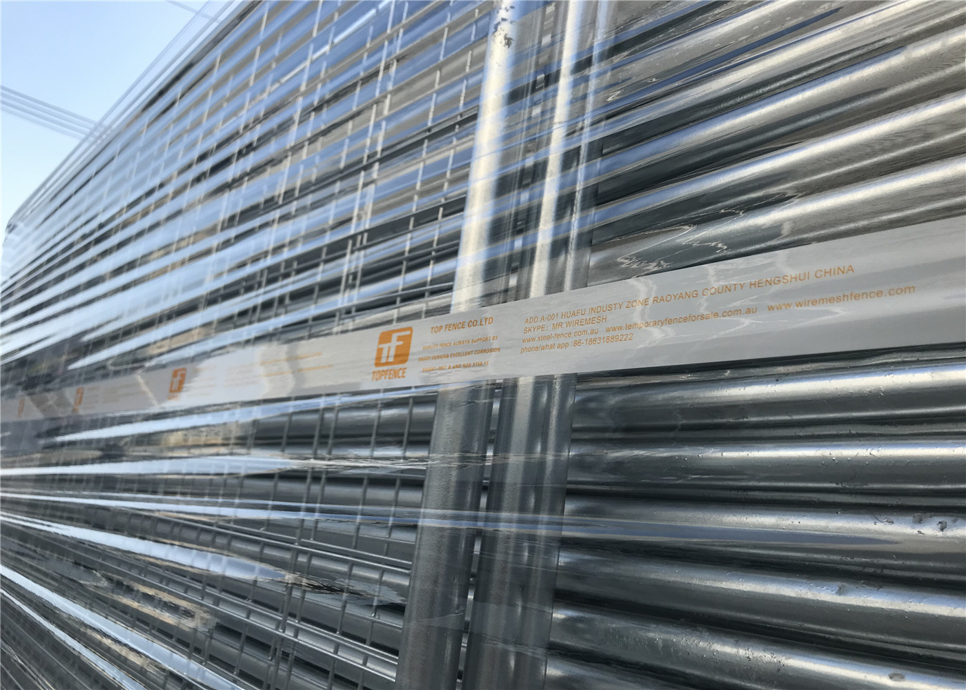 Temporary Fencing Panels OD 32mm x 1.4mm wire 3.00mm Melbourne 60mm x 150mm UV 10 treated 5 years without colour fading