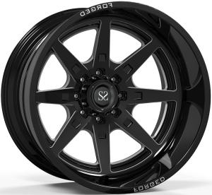 China Customized Off Road Rims 24x12 and 24x14 Gloss Black Deep Lip 4x4 Wheels Rim factory