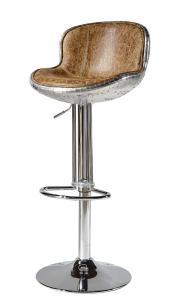 China Contemporary Leather Counter Height Stools Top Grain Vintage Scratches Genuine Leather factory