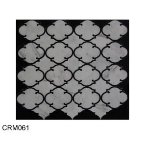 China Premium Waterjet Mosaic Textured Marble Tile For Floors Walls OEM on sale
