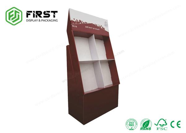 CMYK Printed Corrugated Pop Up Retail Displays Light Weight Cardboard Floor