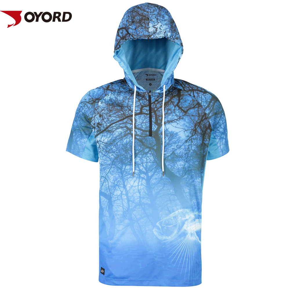 Professional Custom Fishing Jerseys Skin Friendly Loose Cut Fit High Resolution Sublimation