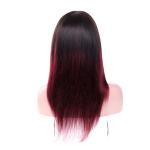 Genuine Virgin Hair Lace Wigs , Black To Red Remy Lace Wigs Human Hair