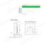 15mm To 25mm Door Full Overlay Cabinet Hinges Two Way