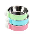 Plastic Pet Feeder Bowls Attach Crate Bowls For Cat Dog Cages