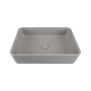 China Cold Grey Concrete Pop Up Drain Basin Countertop Mounted factory