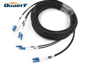 China 4 Core G657A1 Black OD5.0mm Armored Optical Cable LC/UPC-LC/UPC factory