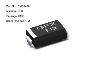 China 1500W Unidirectional Tvs Diode SMD 48V Esd Suppressor Diode SMCJ48A factory