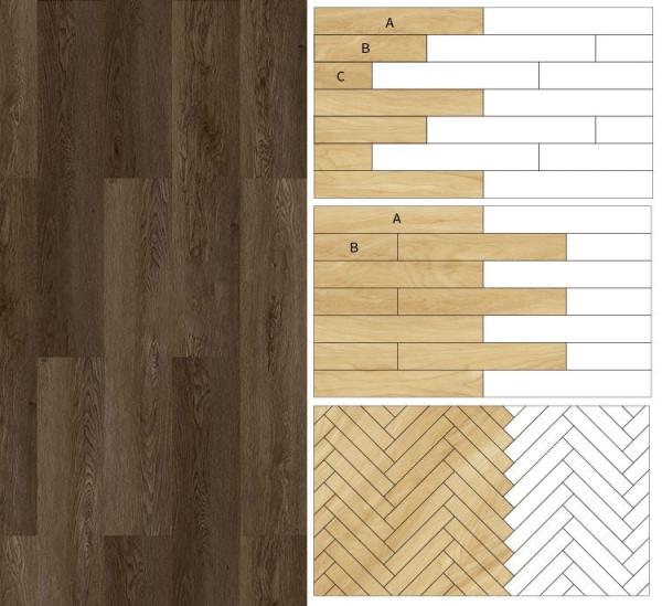 Wood Texture Indoor Decoration 4mm 5mm 6mm PVC SPC Click Lock Vinyl Graphic