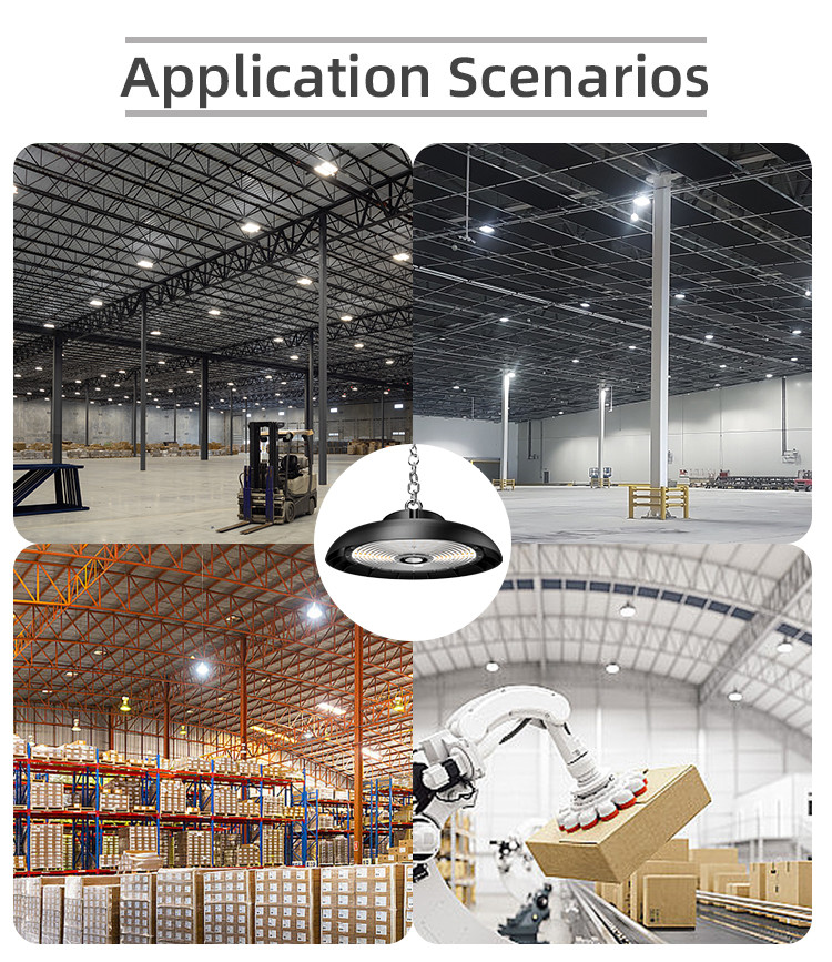 Workshop Sport Halls 50w 100w 150w 200w 300w Aluminum Industry Dimmable Explosion Proof IP65 UFO LED High Bay Light