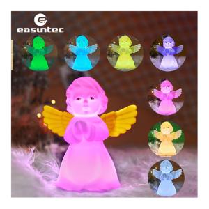 China OEM Multicolor Silicone Night Light Angel Shape Adjustable Brightness factory