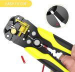 Portable Yellow Wire Stripper Tool For 24-10 AWG Adjustable Gauge