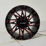 Matt Black Aluminium Car Alloy Wheel Rims 20 Inch PCD 6x139.7