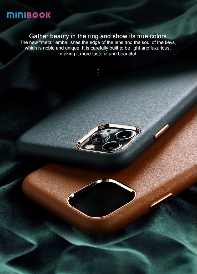 Minibook Design Mobile Phone Case PU Leather for iPhone 12 and Daily Life Protection