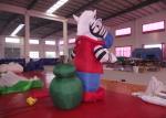 Strong PVC Nylon Standing inflatable zebra Advertising Signs Beautiful big