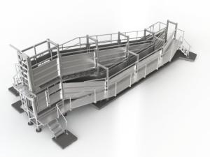 China Standard Outdoor Livestock Loading Ramp , 4.7m Deluxe Portable Sheep Ramp factory