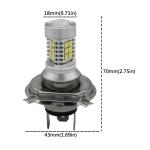 22SMD 3030 H4 LED Fog Light Bulbs High Brightness White Red Yellow Color