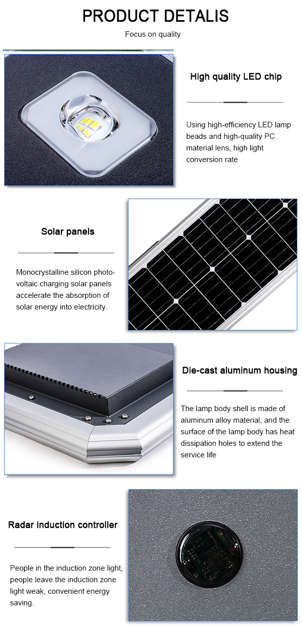 Multi Power Solar LED Street Lamp Super bright with Remote For gardens