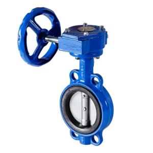 China 6Inch 150mm Ductile Iron Body NBR Rubber Sleeve Clamp Center Line Butterfly Valve factory