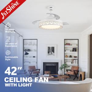 China Home Decorative Ceiling Fan with Retractable Blades and Remote Control 42&quot; Blade Size factory