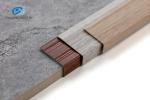 Aluminum Stright Angel Alloy Profiles Powder Coating Wall Trims Wooden Grain 1cm