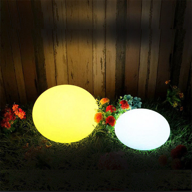PE Plastic LED Stone Light Waterproof Rechargeable Color Changing For Home Decoration