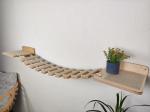 Pine Wood Cat Bridge Shelf On Wall DIY Modern Pet Furniture
