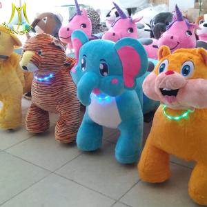 China Hansel high quality coin operated plush motorized animal go kart ride in mall factory