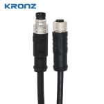 IP67 Waterproof TPU M8 3-Pin Male Straight Connector for Unshielded Sensor Cable