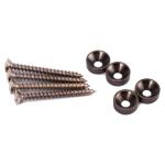 Ergonomic Metal Guitar Neck Ferrules Tool Set With Durability Silver Screws