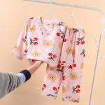 Children's Summer Thin Cotton Homewear Silk Print 145-155cm