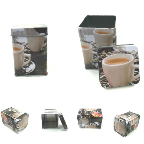 Factory directly sales small square metal tin box can for tea or coffee