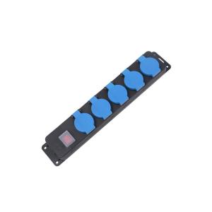 China 5 outlet Waterproof Germany Type Extension Socket With On/Off Switch factory
