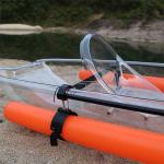 High Tensile Strength Glass Bottom Kayak , Calm Water Small Plastic Boat