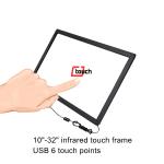 27Inch Infrared Touch Screen Monitor , OEM Indoor IR Touch Overlay Screen