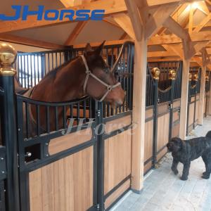 China Horse Stable Equipment stall powder coated hot dipped in black or brown factory