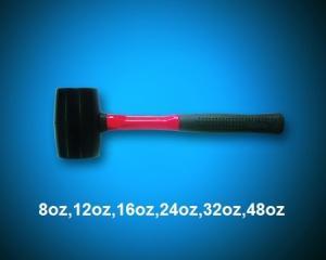 China black rubber mallet with red fiberglass handle factory