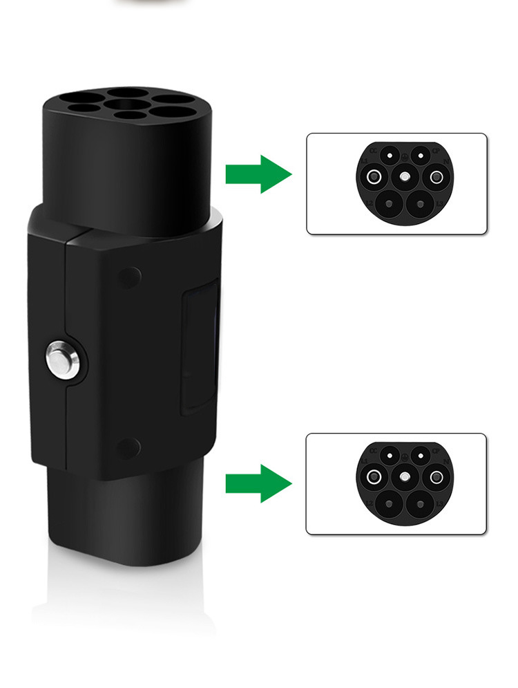 E-mingze EV Charger Power Adapter 32A for Type2 to GBT Adapter Charging Cable Made of High Flame Retardant PC Fuel