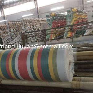China Stripe Polyethylene Tarp Rolls Woven Fabric With Lamination Building factory